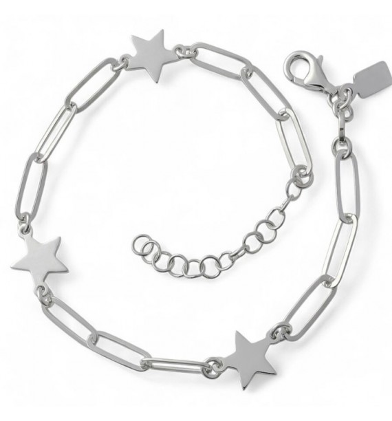 Pulsera cadena forzada estrellas