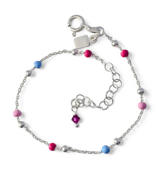 Pulsera infantil bolas color