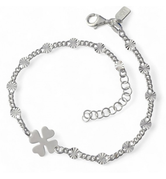 Pulsera dibujo tallado trébol