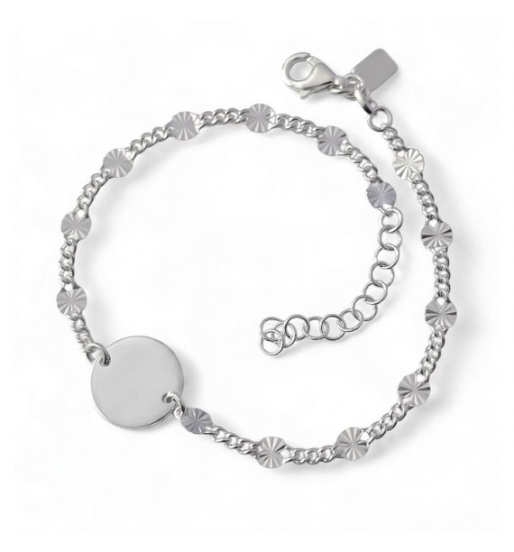 Pulsera barbada dibujo disco