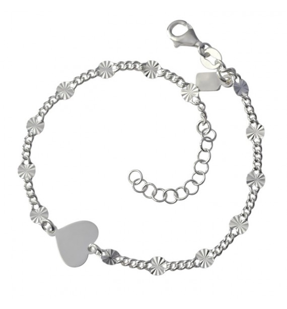 Pulsera barbada dibujo corazón