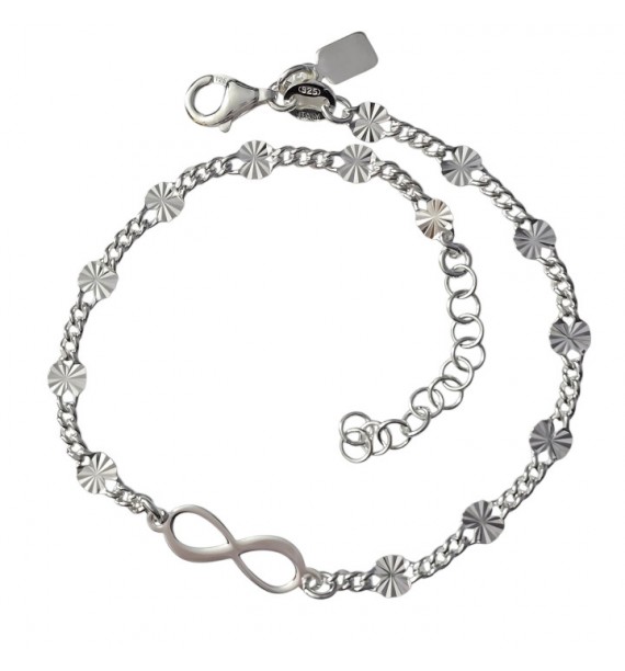 Pulsera barbada dibujo infinito