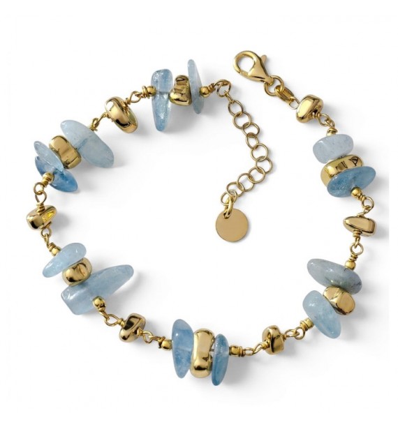 Pulsera chapada piedra natural