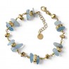 Pulsera chapada piedra natural