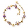 Pulsera chapada piedra color