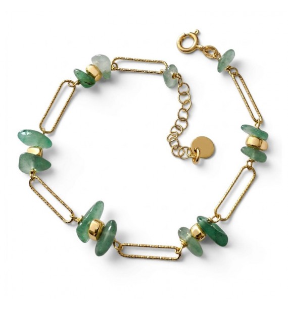 Pulsera chapada piedra natural