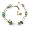 Pulsera chapada piedra natural