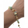 Pulsera chapada piedra natural