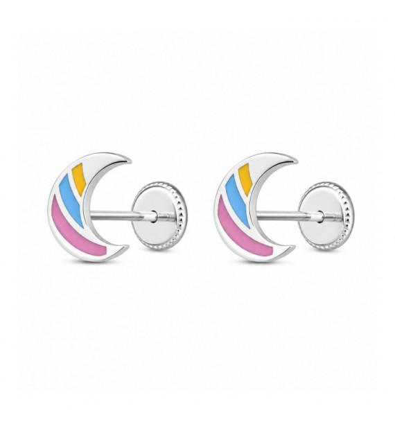 Pendiente infantil luna esmalte