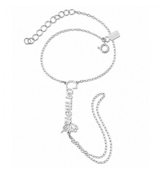 Pulsera dedo nombre mariposa