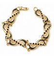 Pulsera isabelina bicolor piedra