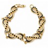 Pulsera isabelina bicolor piedra