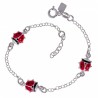 Pulsera infantil mariquita esmalte