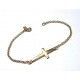 Pulsera lisa cruz chapada