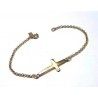 Pulsera lisa cruz chapada
