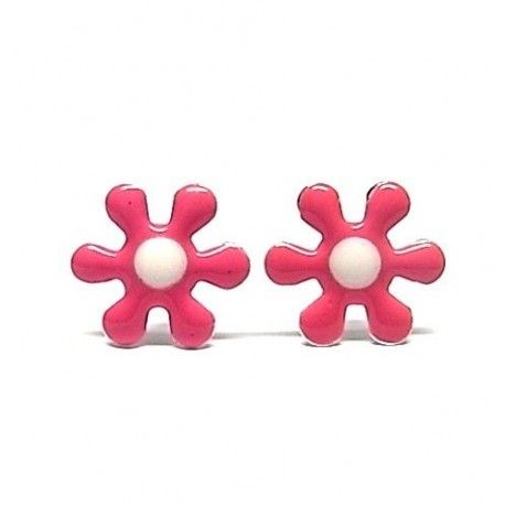Pendiente flor esmalte