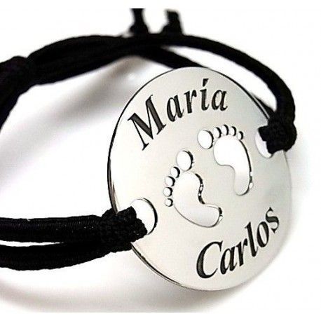 Pulsera pies calados personalizada